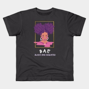 BAE Black and Educated Kids T-Shirt